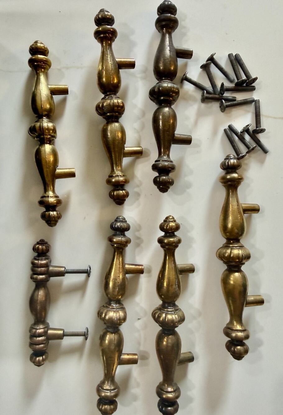 Vintage Mixed Lot Of 7 Amerock House Brass Cabinet Handle Pulls